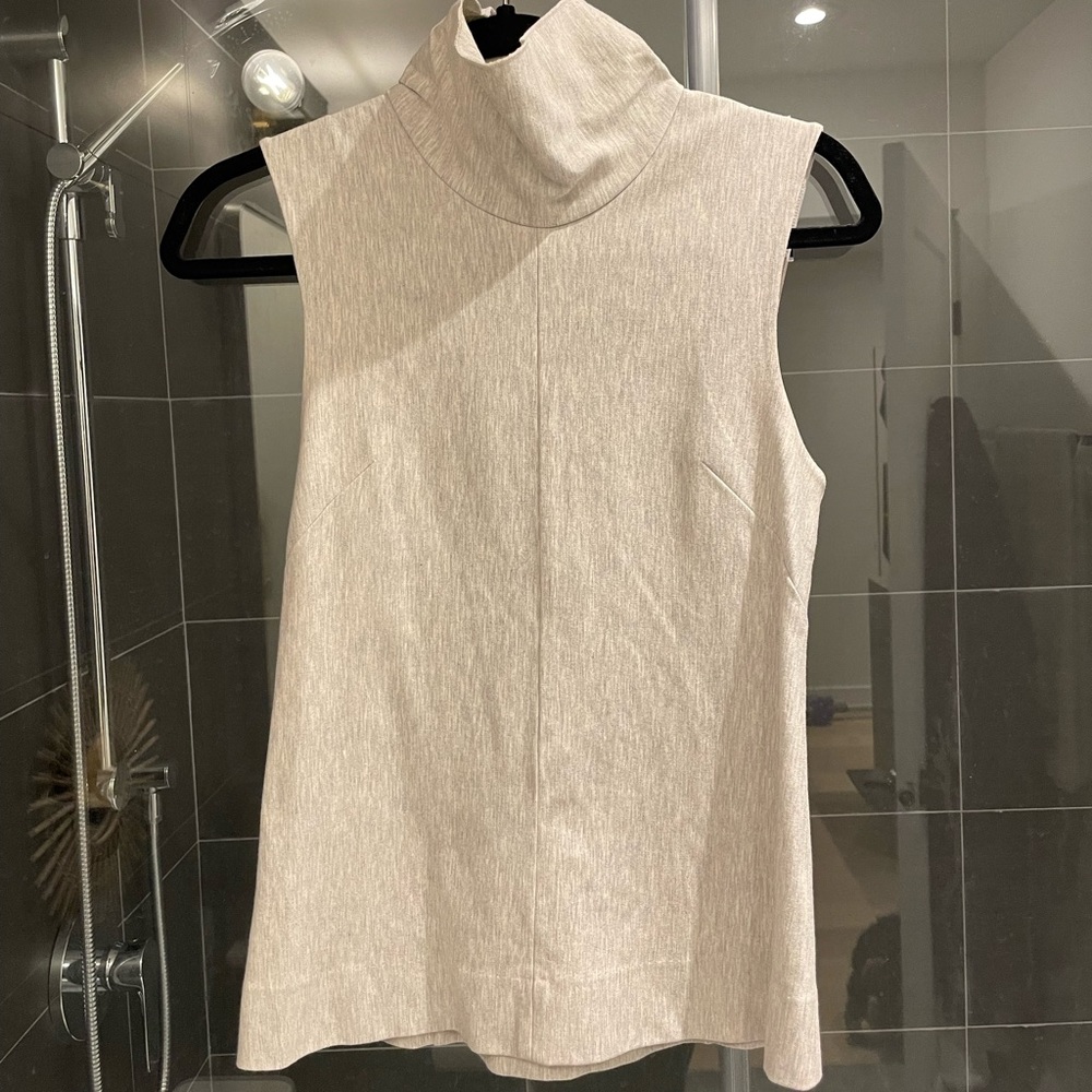 COS high neck sleeveless jersey top